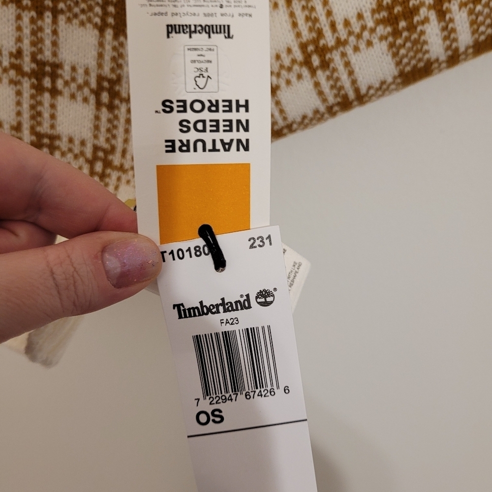 NWT Timberland mustard yellow scarf - Picture 6 of 8